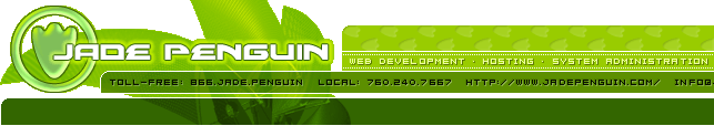Jade Penguin Logo and Company Name
